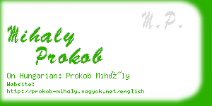 mihaly prokob business card